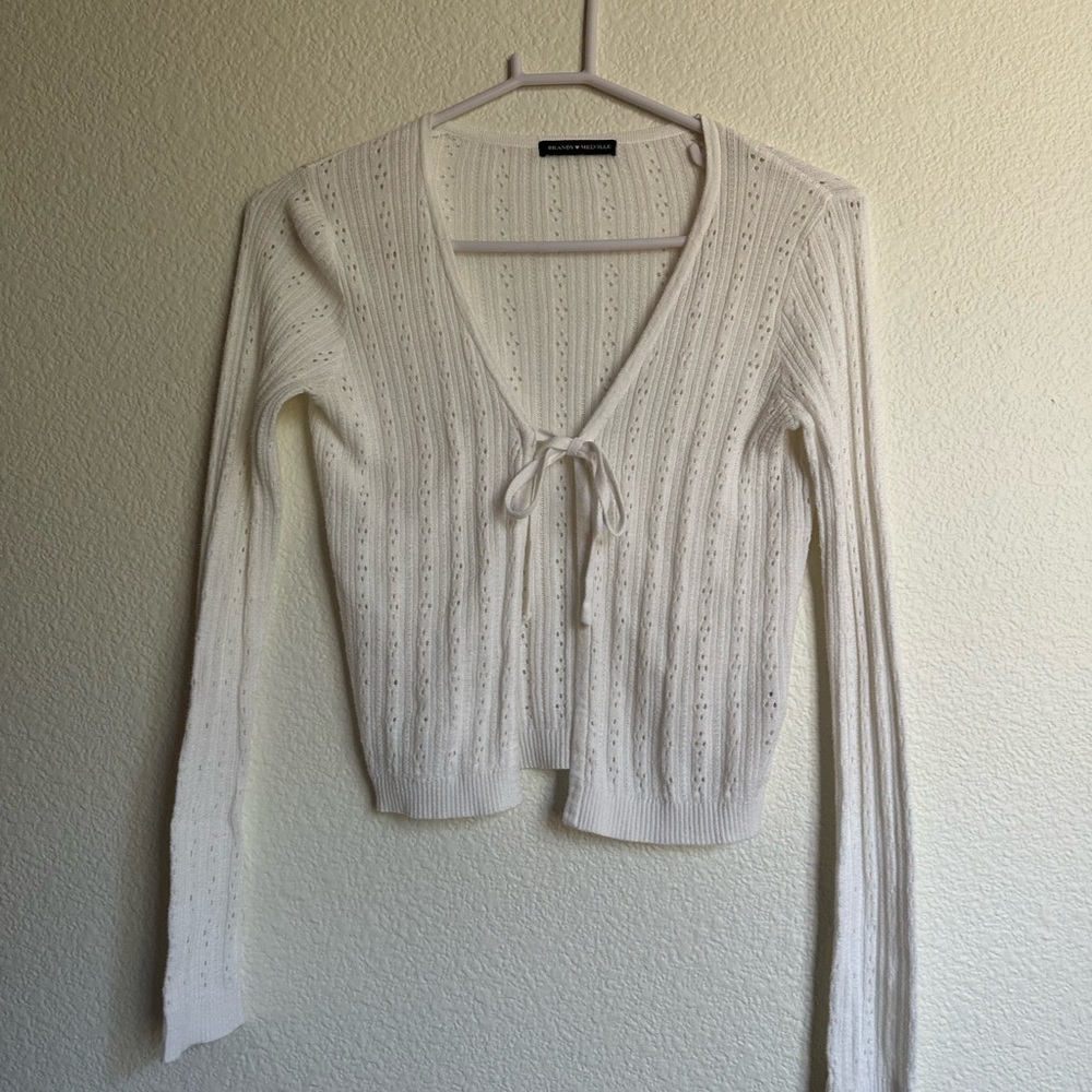 brandy melville white cardigan